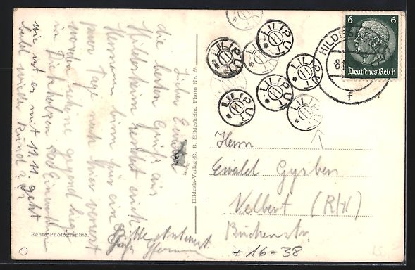 Ansichtskarten: Grusskarten-AK Hildesheim, Pottsdamer Pl – Gebraucht aus Berlin von bartko-reher 1