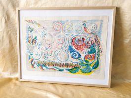 Original Lithograph of a Sleeping Boy-Terechkovitch-No 150