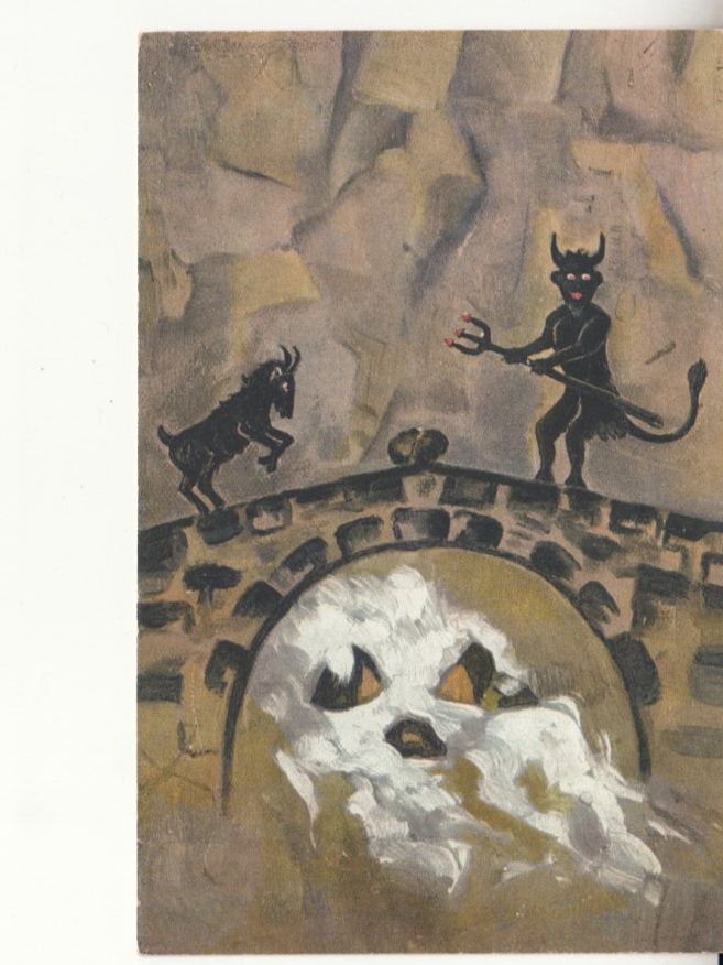 Cartoline postali: Schöllenen Teufels-Sage ca. 1920 – Usato da Bürglen TG venduto da StampGraf