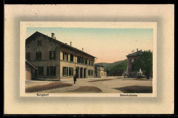 Cartoline postali: AK Burgdorf, Bahnhofplatz – Usato da Berlin venduto da bartko-reher