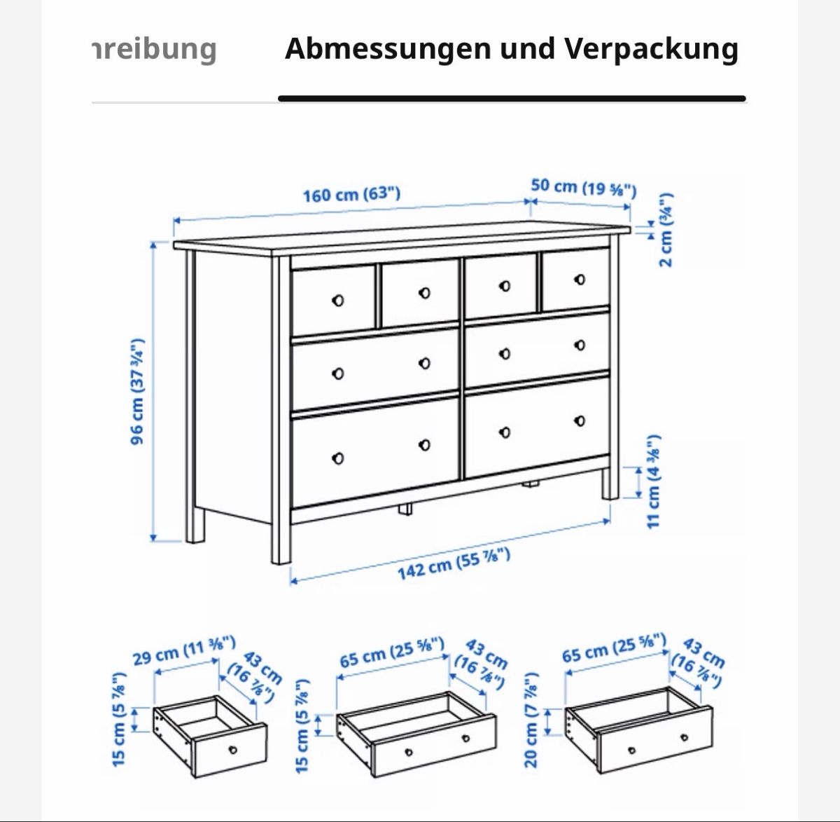 Ikea Cassettiere: Hemnes Kommode (Ikea) schwarz – Usato da Zürich venduto da Riiinchen 4