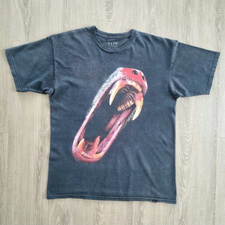 Vintage KR3W Skate Shirt L Ape Fangs Hip-Hop Skateboard Fade
