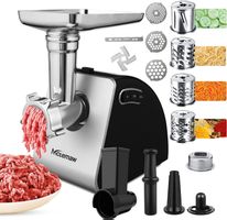 Fleischwolf Hackfleischmaschine Edelstahl mit Aufsätzen