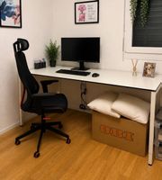 Grosser Schreibtisch inkl. Gaming-Stuhl (Neu)