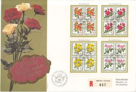 Grossbrief FDC SBK J261 - J264 im 4er-Block