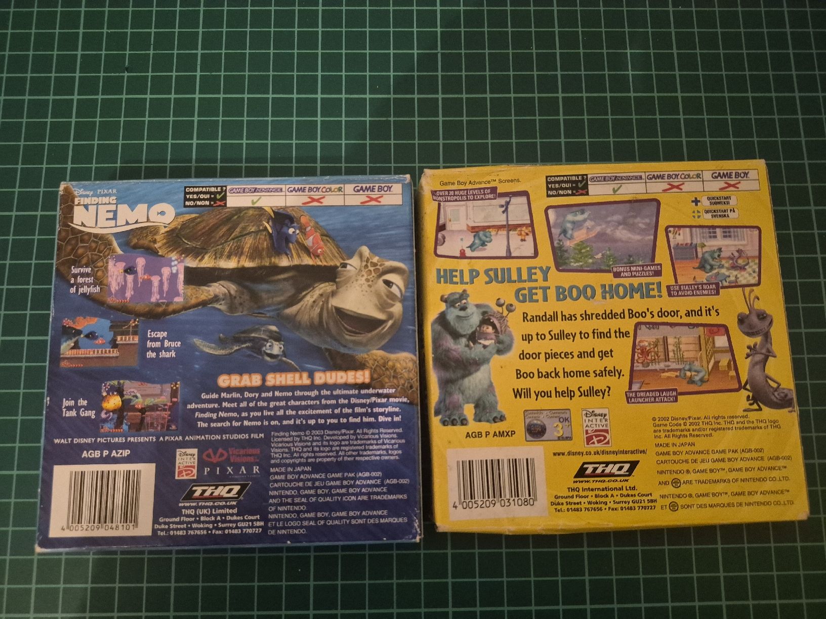 Nintendo Giochi: Game Boy Advance: Finding Nemo and Monsters, Inc - Rare! – Usato da Meyrin venduto da Retro-GZ 2