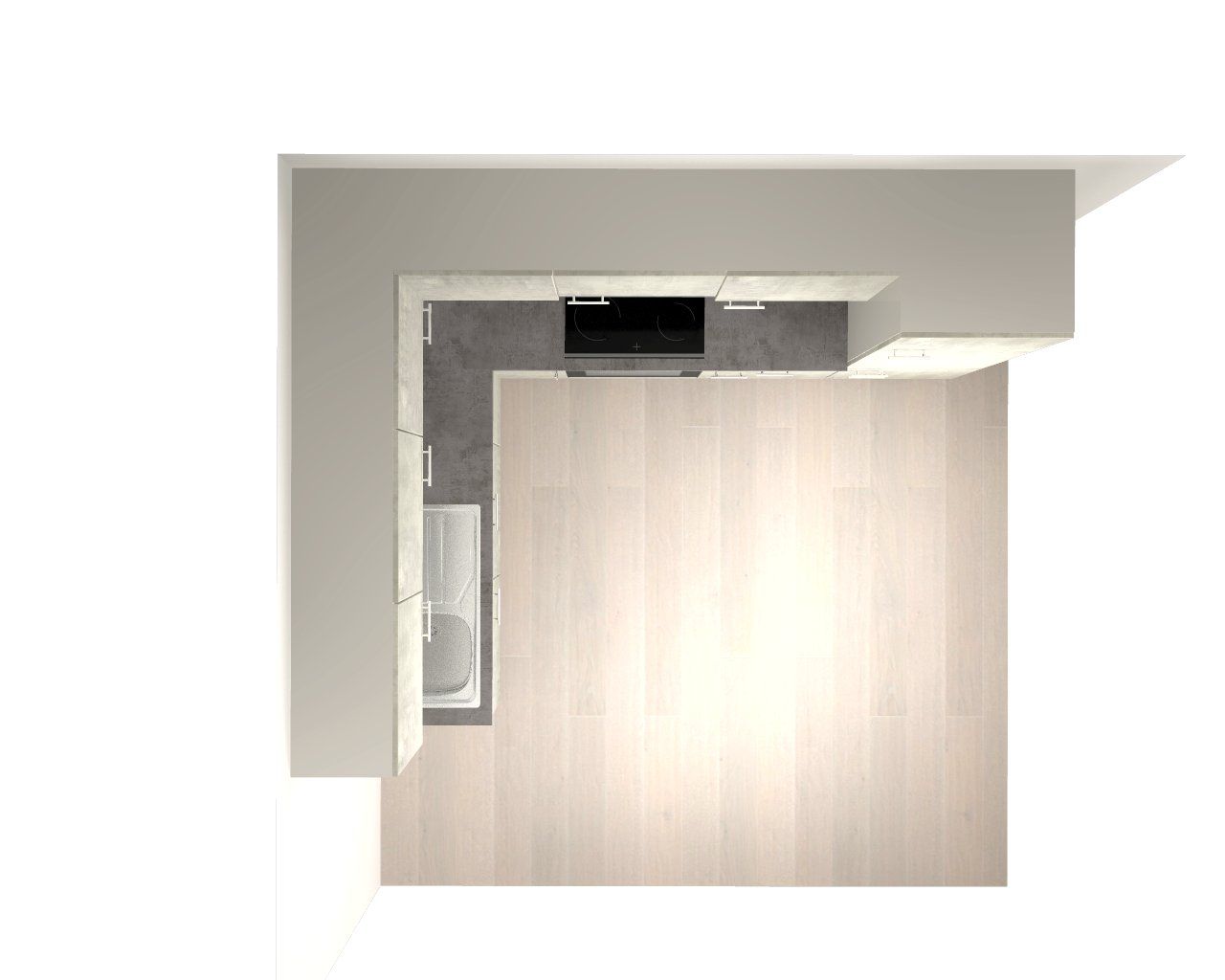 Cucine complete: L-Küche in Betonoptik – Nuovo e nell'imballaggio originale da Sursee venduto da Prelude77 2