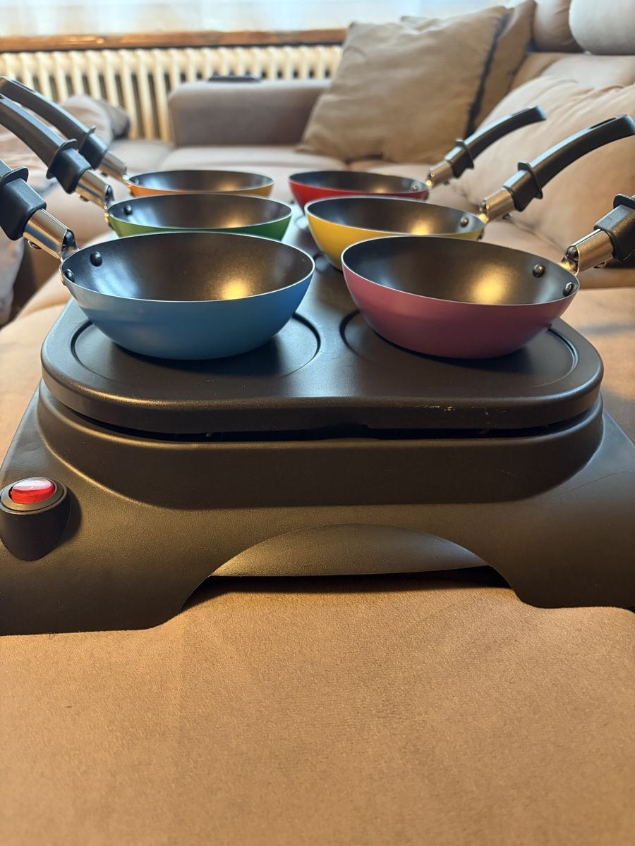 Elettrodomestici da cucina: Wok Party Set mit 6 Pfännchen – Usato da Pfäffikon ZH venduto da anG_91 3