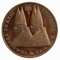 Medaille Vatikan Papst Johannes und Paul VI. 1965
