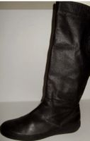 Bally Alisha Braun Leather Zip Up Mid Calf Boots Womens Gr42