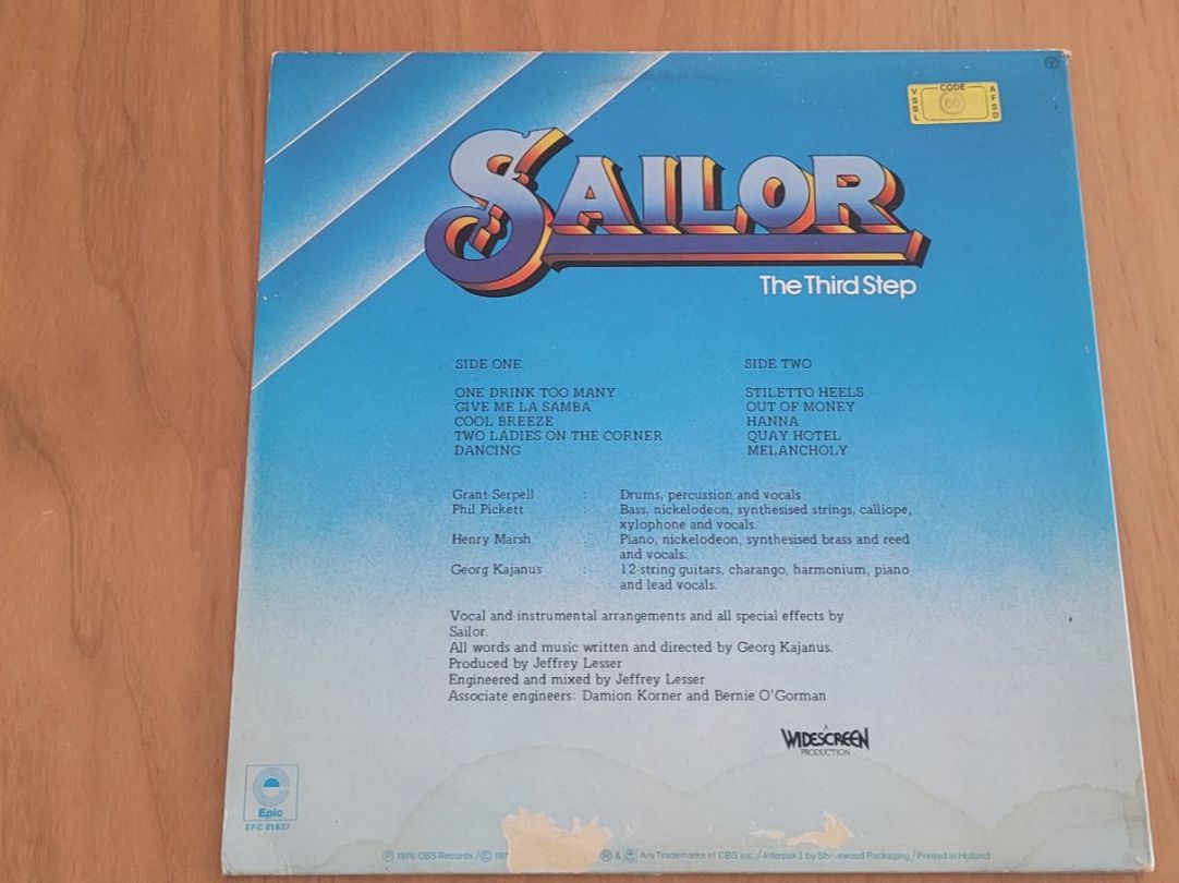 Schallplatten: LP  Sailor – Gebraucht aus Martigny von MZ-67 1