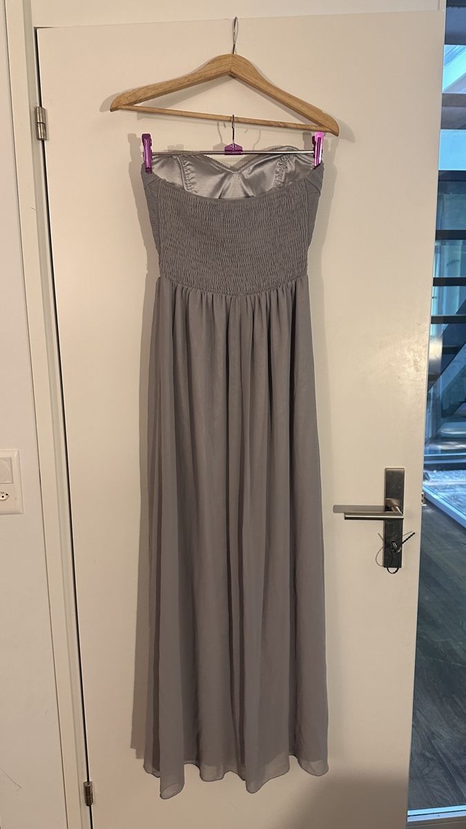 Kleider: Langes graues Trägerloses Kleid Gr. 38 Abendkleid – Neu (gemäss Beschreibung) aus Hinterkappelen von Gogigo36 2