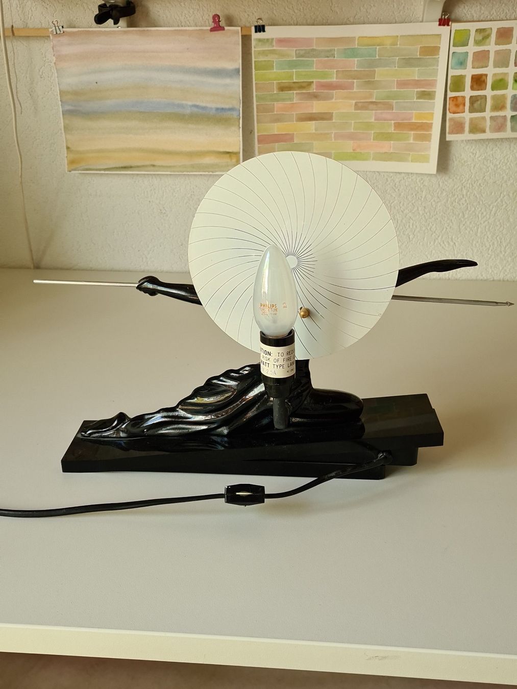 Lampen: Art Déco Stil Tischlampe – Gebraucht aus Villmergen von Platinus 3
