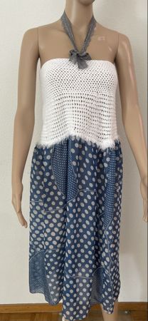 Kleid weiss-blau Grösse M Neu luftig 