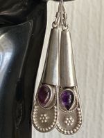 Boucles d'oreilles vintage Argent 925 avec améthyste. 7.48gr