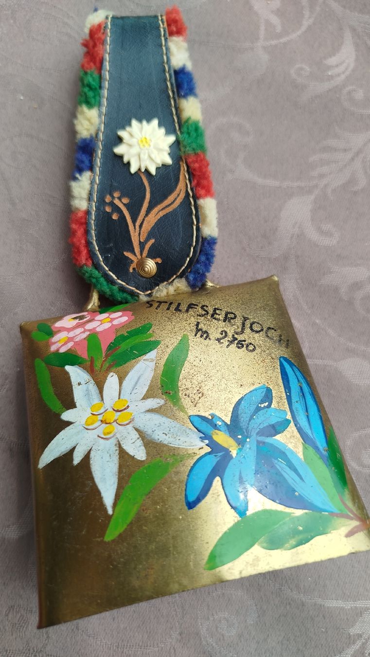 Campanacci mucche: Kuhglocke handbemalt mit Alpenblumen und Text – Usato da Glashütten venduto da lightmoon 2