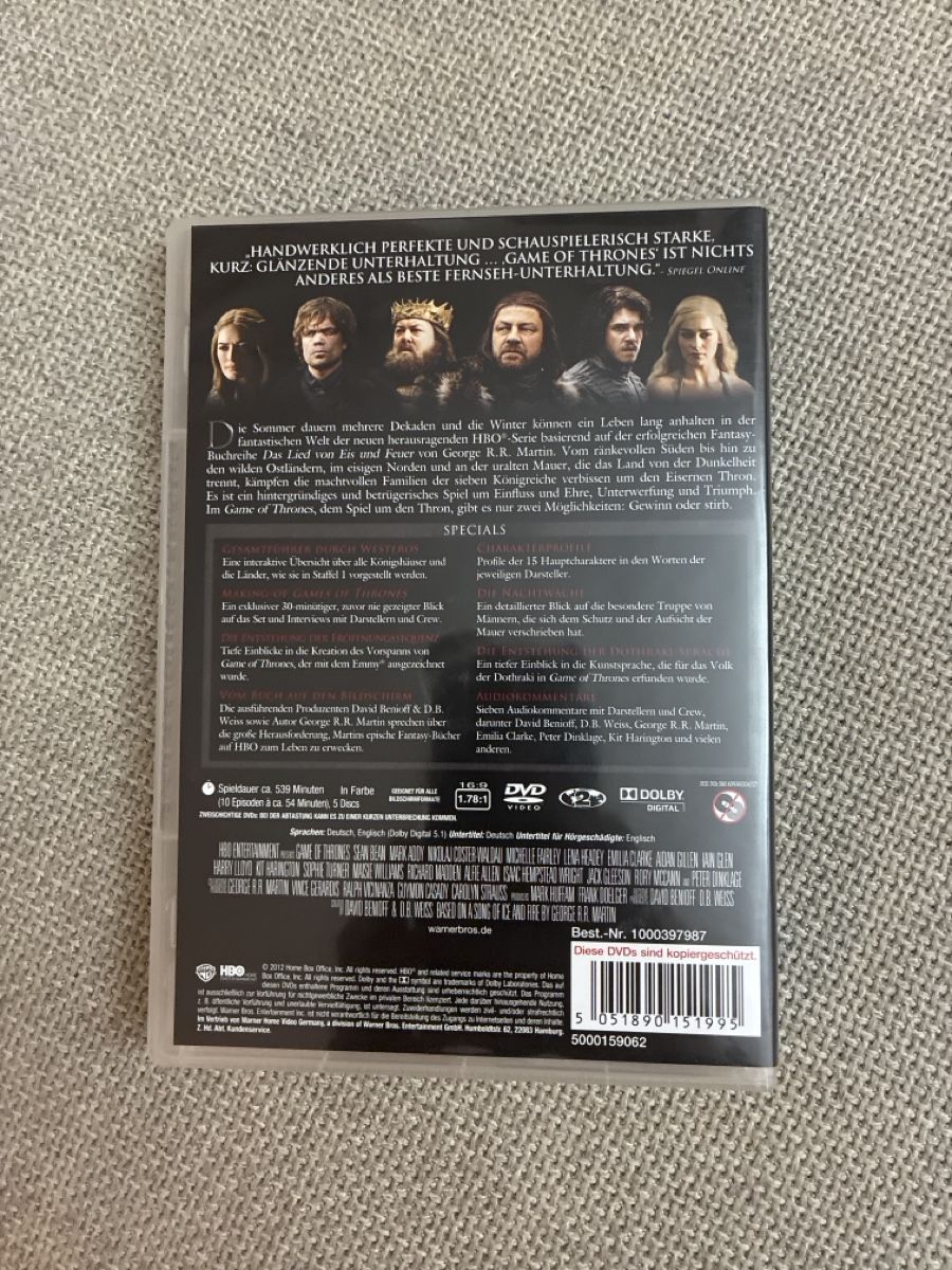 Alle DVDs: GOT Staffel 1 DVD – Neu (gemäss Beschreibung) aus Bern von Matteooderso 1