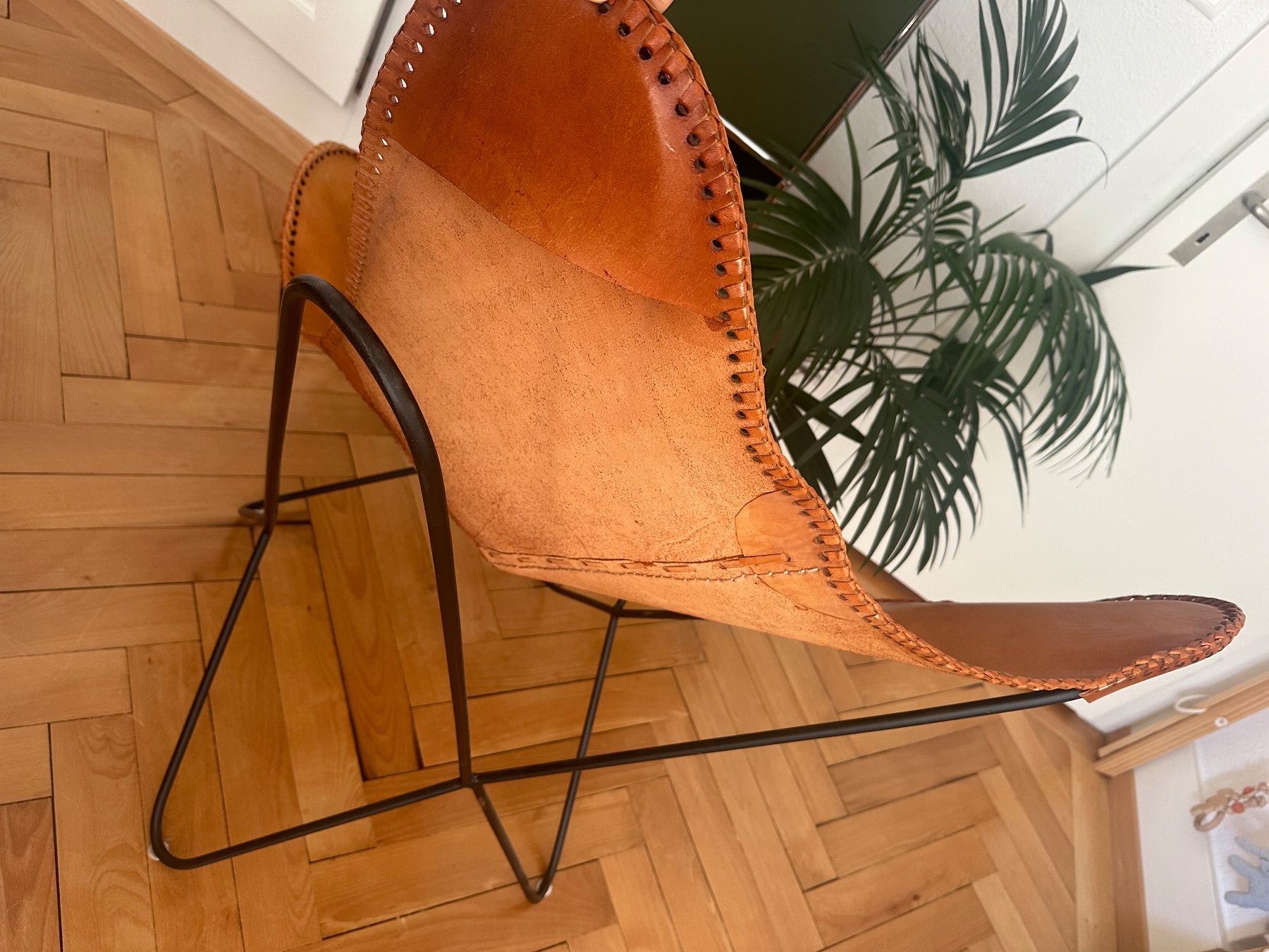 Livique Poltrone: Ledersessel / Butterfly Chair braun – Usato da Bern venduto da sarapha 3