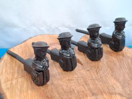 4 antike Jalousie Rückhalter, Gusseisen (LOT3122X#FBS2)