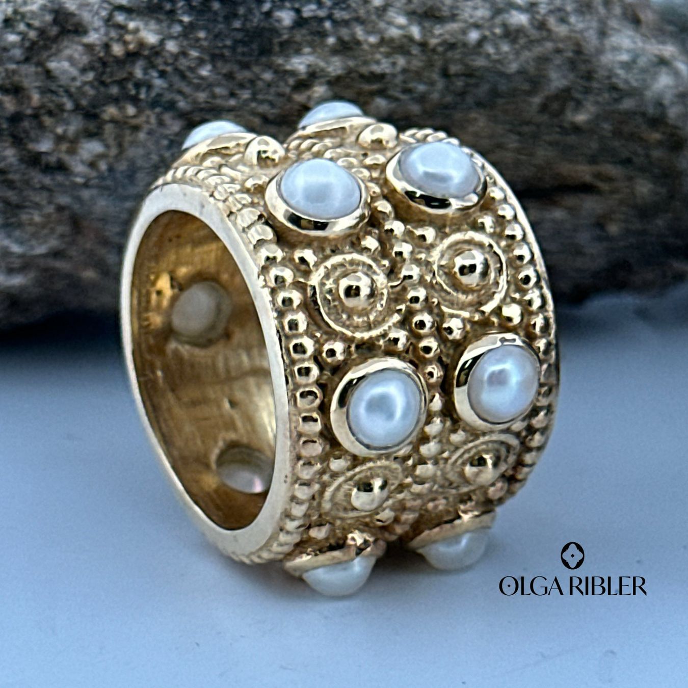 Olga Ribler Anelli: Unikate Silber Ring 925 Grösse 59 mit Perlen – Nuovo (secondo la descrizione) da Luzern venduto da Schmuckoutlet 5