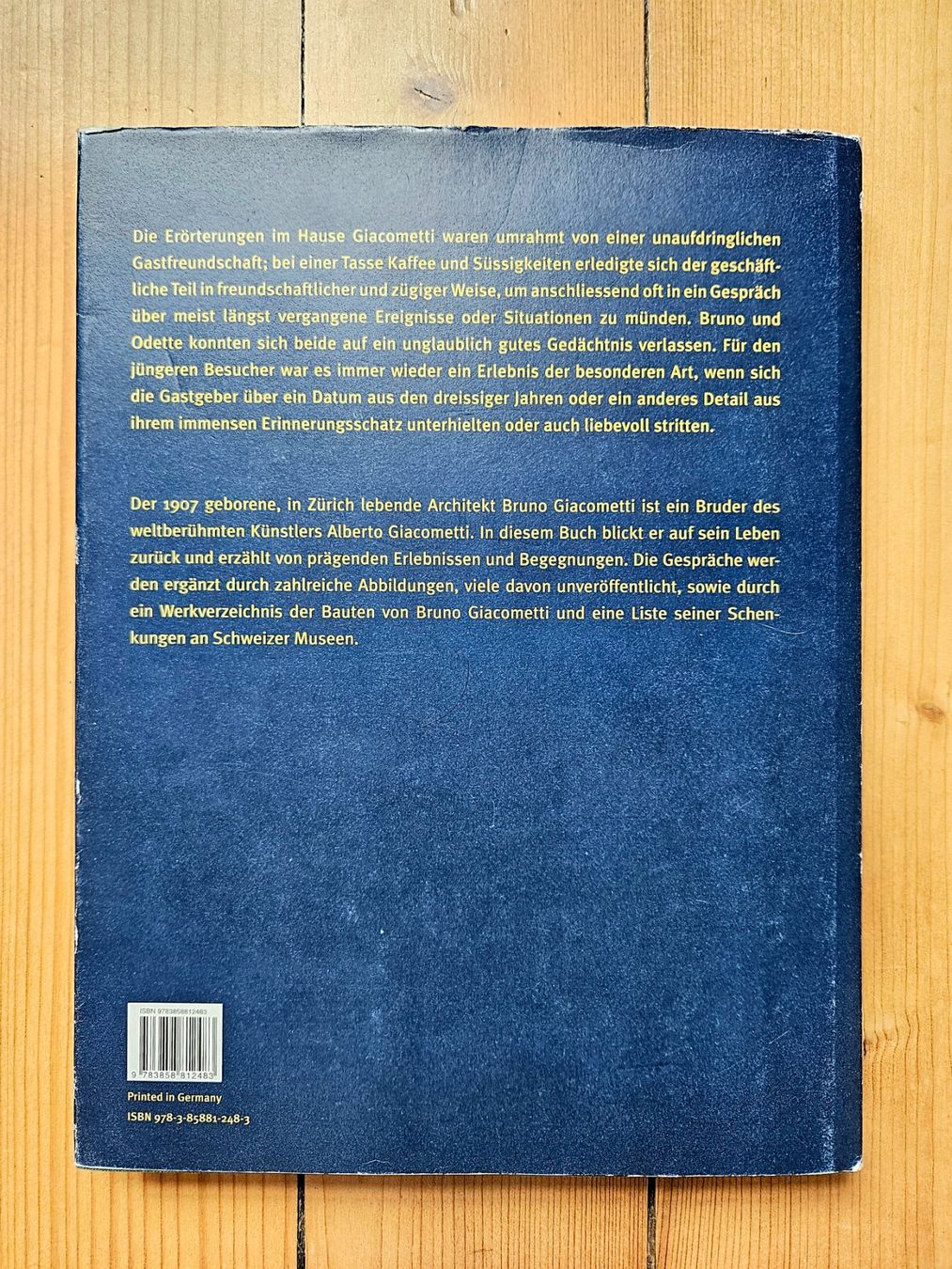 Libri: Bruno Giacometti - Erinnert Sich – Usato da Genève venduto da Januacoeli 9