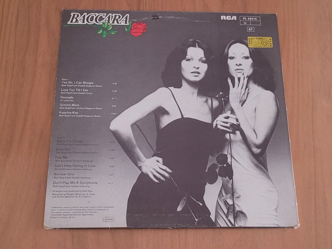 Schallplatten: LP  Baccara – Gebraucht aus Martigny von MZ-67 1