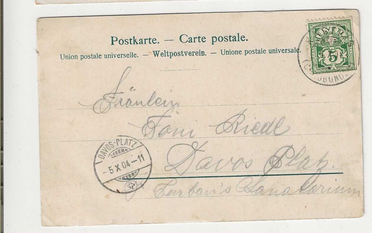 Cartoline postali: Gurnigel-Bad, 1904, Litho – Usato da Spiez venduto da Niesen20 1