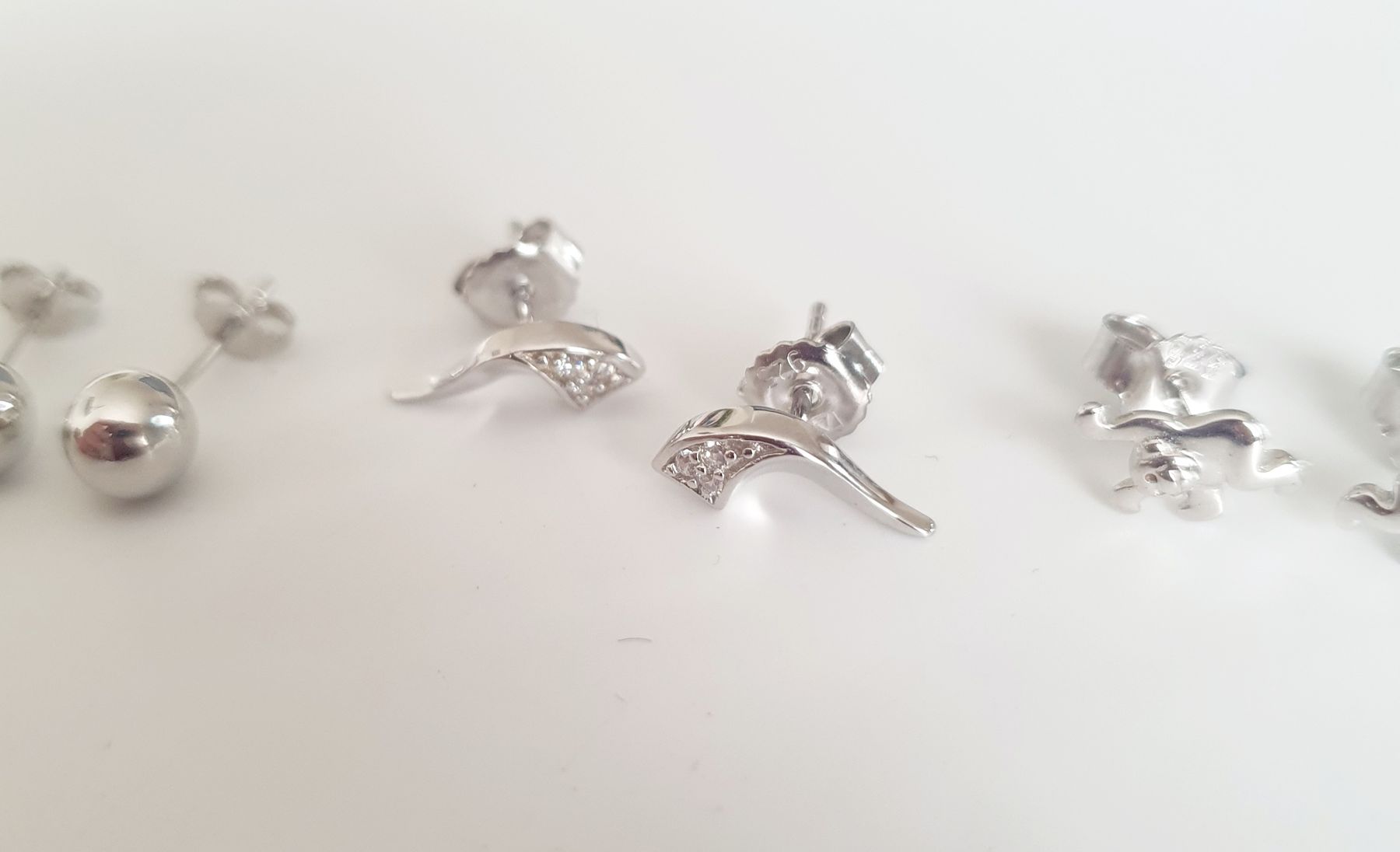 Orecchini pendenti & Orecchini a lobo: Silber Ohrstecker Set 925 er Silber, verspielt und elegant – Nuovo (secondo la descrizione) da Kreuzlingen venduto da Wunderkiste123 2