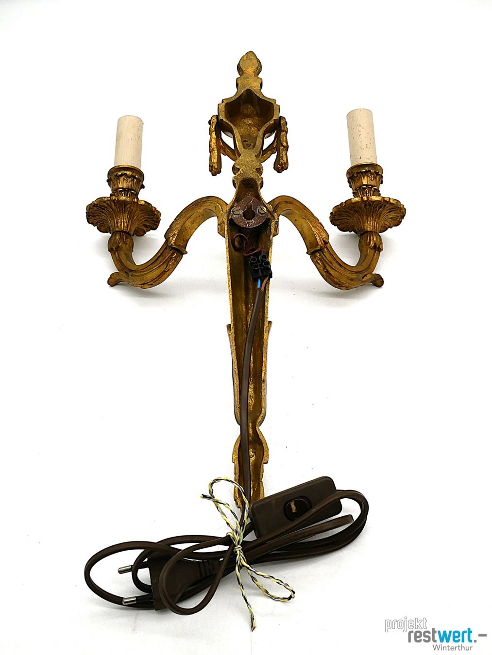 Lampade: BRONZEWANDLEUCHTER Vergoldet – Usato da Winterthur venduto da Restwert_Winterthur 3