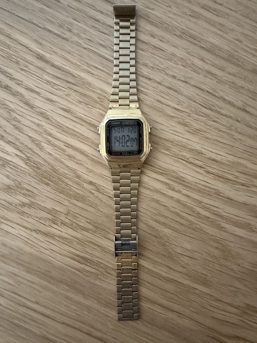 Casio Orologi: Casio A178W Gold Digital Watch Used Condition – Usato da Spreitenbach venduto da mcfp1912 1