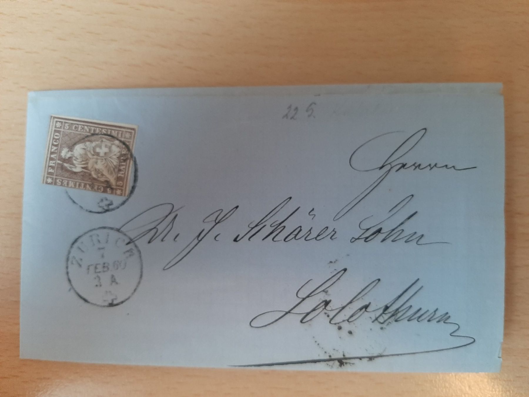 Alle Briefmarken: Alte Briefe: Schweizer Briefmarke 5 Centimes, 1880! – Gebraucht aus Sonnental von maec69