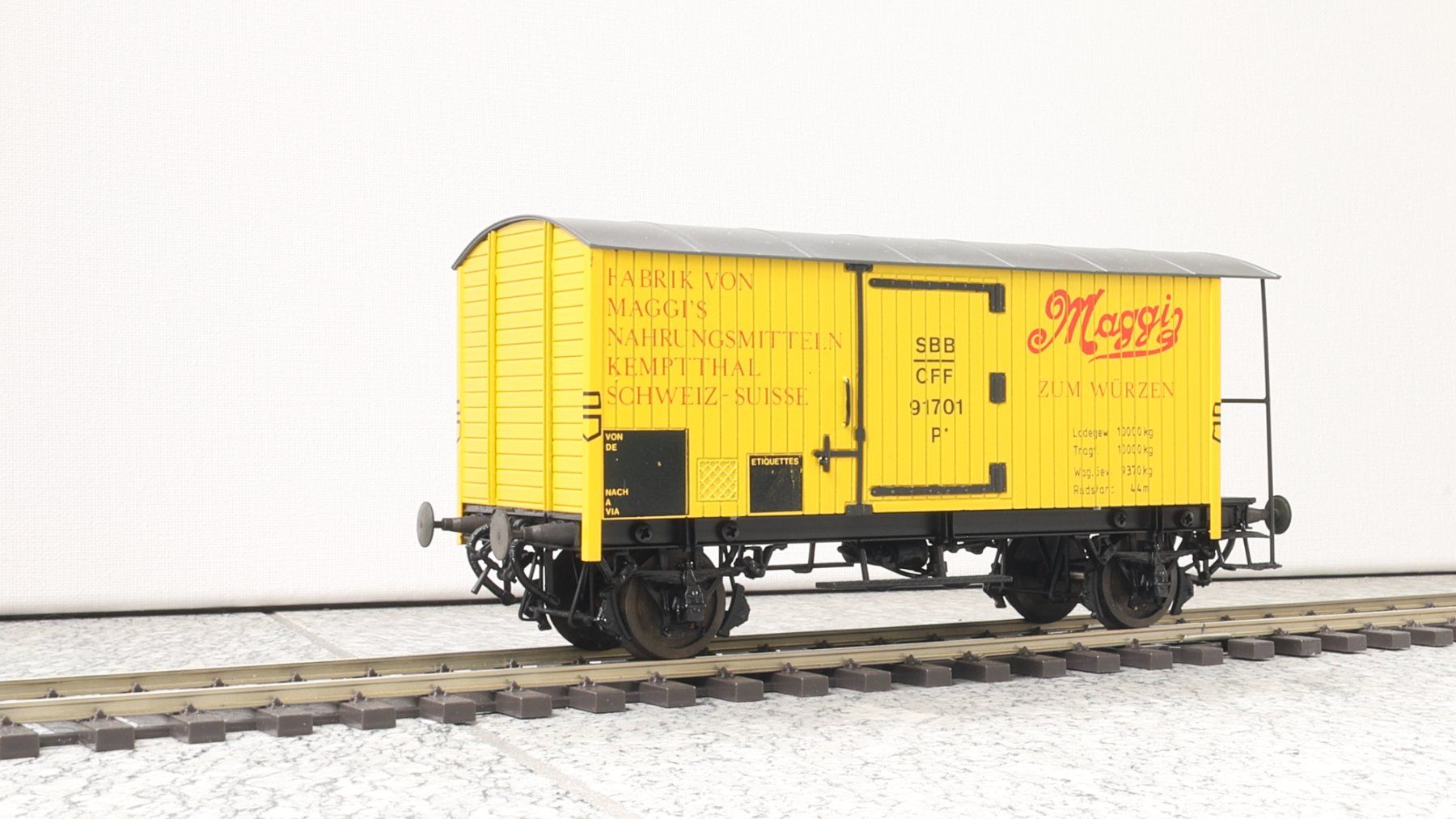 Modellini di ferrovie: Frisa - 0 - SBB K2 Güterwagen "Maggi"  Nr. 91701 – Usato da Hergiswil NW venduto da E646.060 1