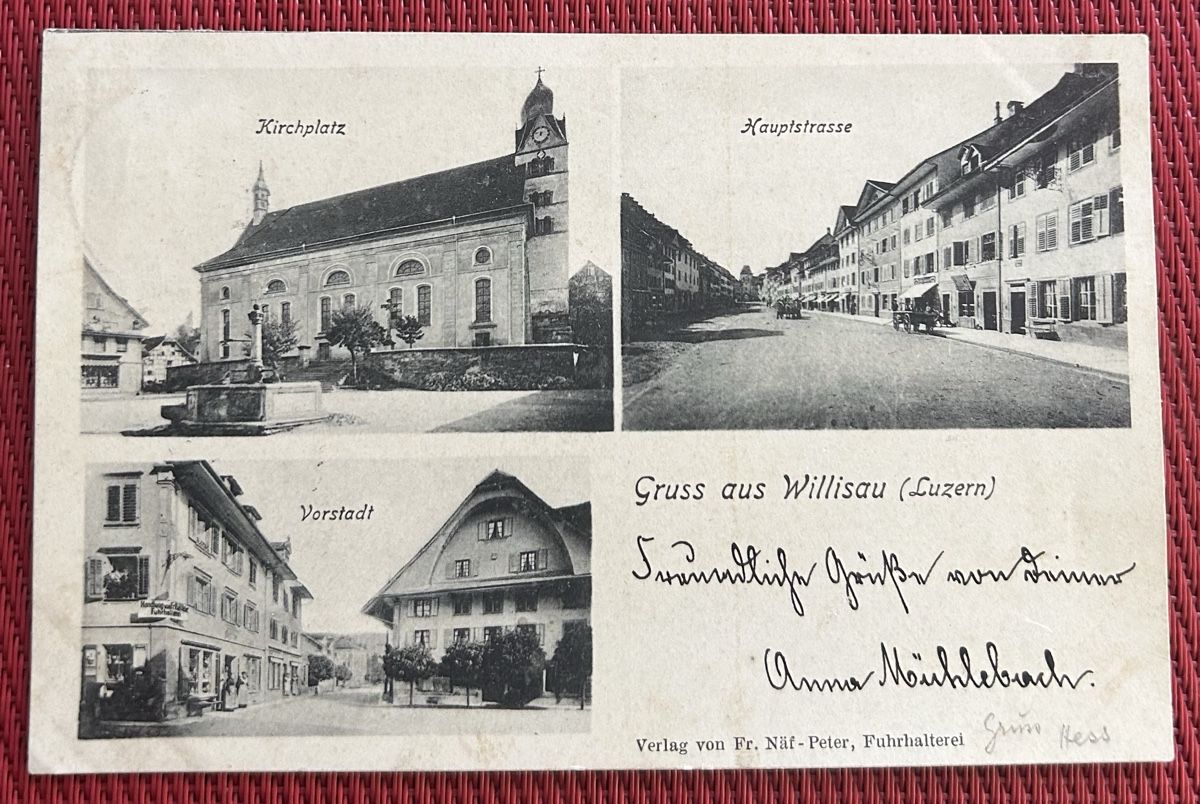 Cartoline postali: Gruss aus Willisau 3-Bildrig  – Usato da Horw venduto da Tellbub