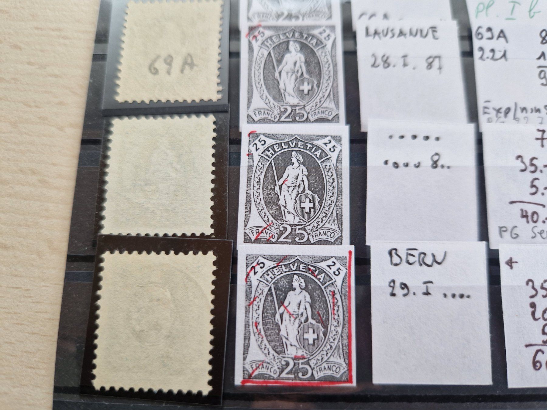 Tous les timbres: Stehende, verschiedene Plattenfehler, ab 1.- – D'occasion à Burgdorf par Glossy01 6