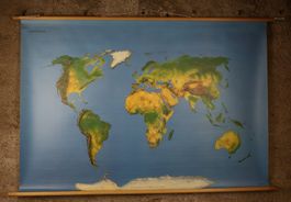 XL Schulwandkarte "Morphologische Welt, Erde"