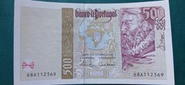 Billet de banque 500 escudos Portugal