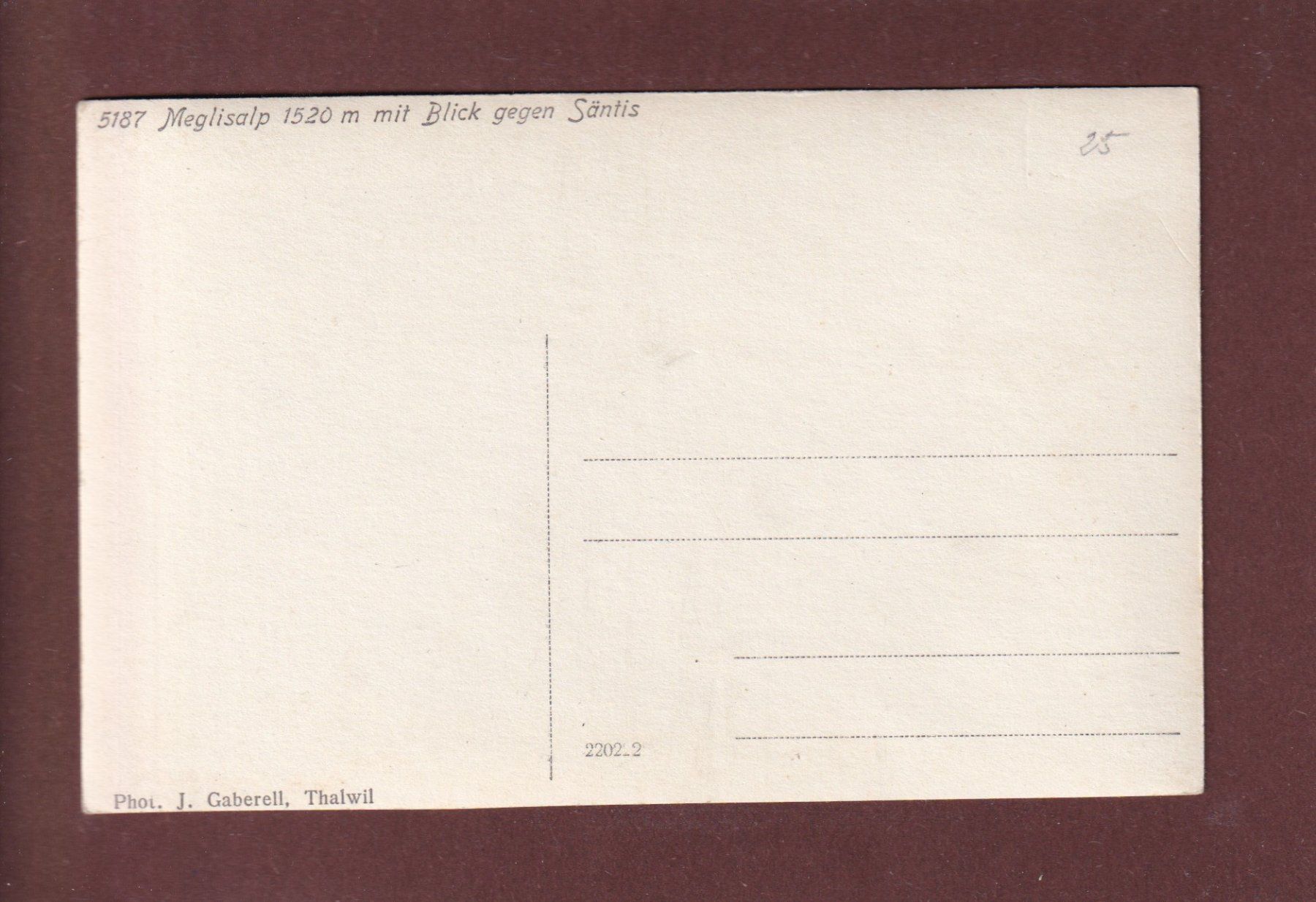 Cartoline postali: MEGLISALP mit Blick gegen Säntis – Usato da Pully venduto da nicecards 1