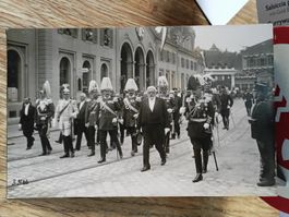 Echt Photo Karte / Kaiser mit Bundesrat in Bern 1912