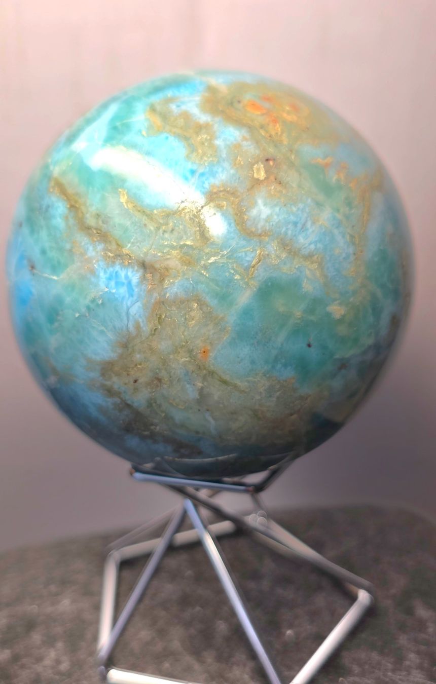 Mineralien & Heilsteine: 🌊🔵 Larimar Kugel 460g – Neu und originalverpackt aus Matzingen von Shay_Crystalz 3