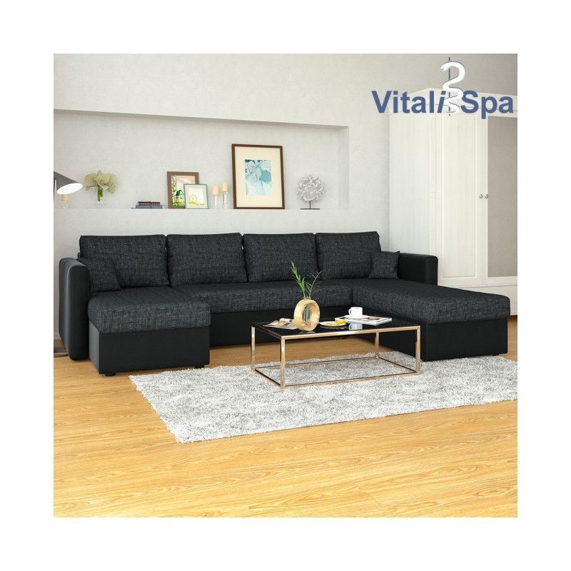 Divani: Wohnlandschaft mit Schlaffunktion - Schwarz/Grau – Nuovo e nell'imballaggio originale da Wallenwil venduto da toesstal-vertrieb 2