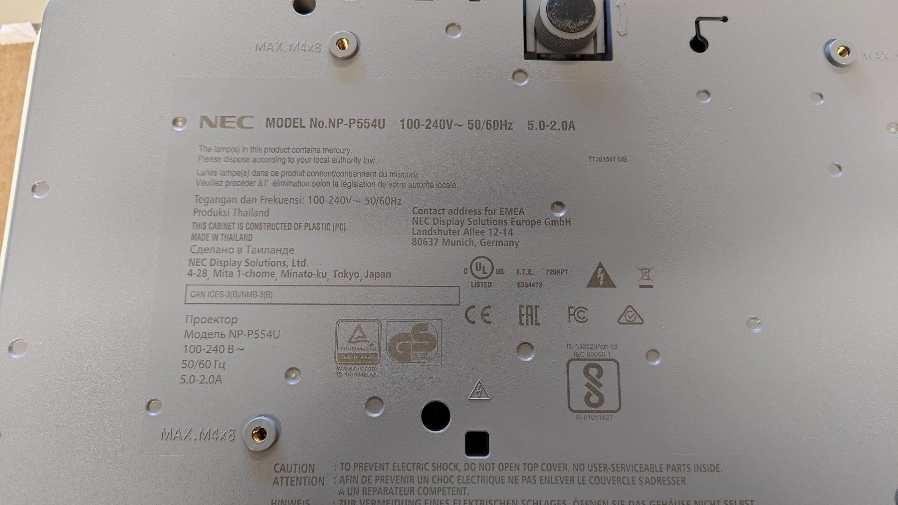 Nec Proiettori: Beamer NEC NP-P554U – Usato da Unterägeri venduto da sumatronic 5