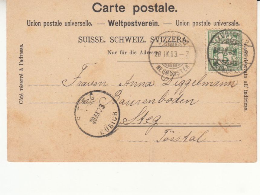 Cartoline postali: Zürich Landesmuseum 1903 – Usato da Bürglen TG venduto da StampGraf 1