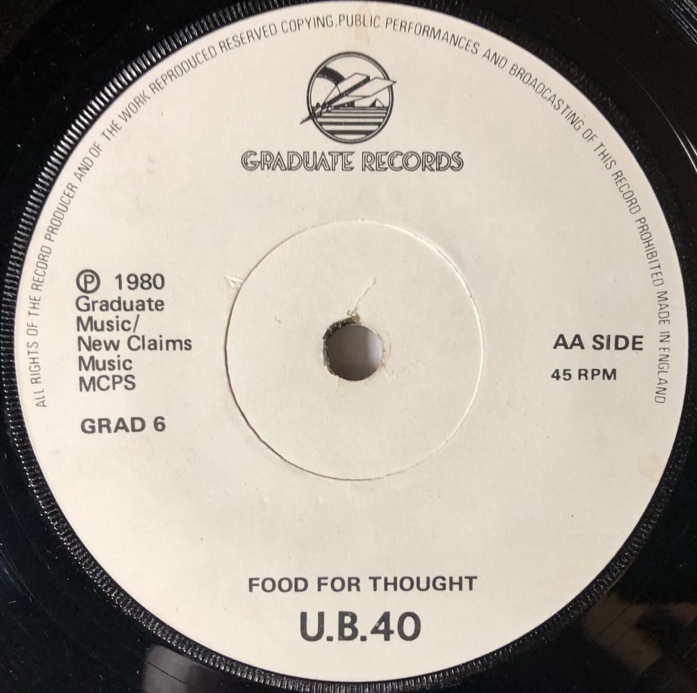 Dischi in vinile: U.B.40 - KING / FOOD FOR THOUGHT – Usato da Poliez-Pittet venduto da Newtown-Records 2
