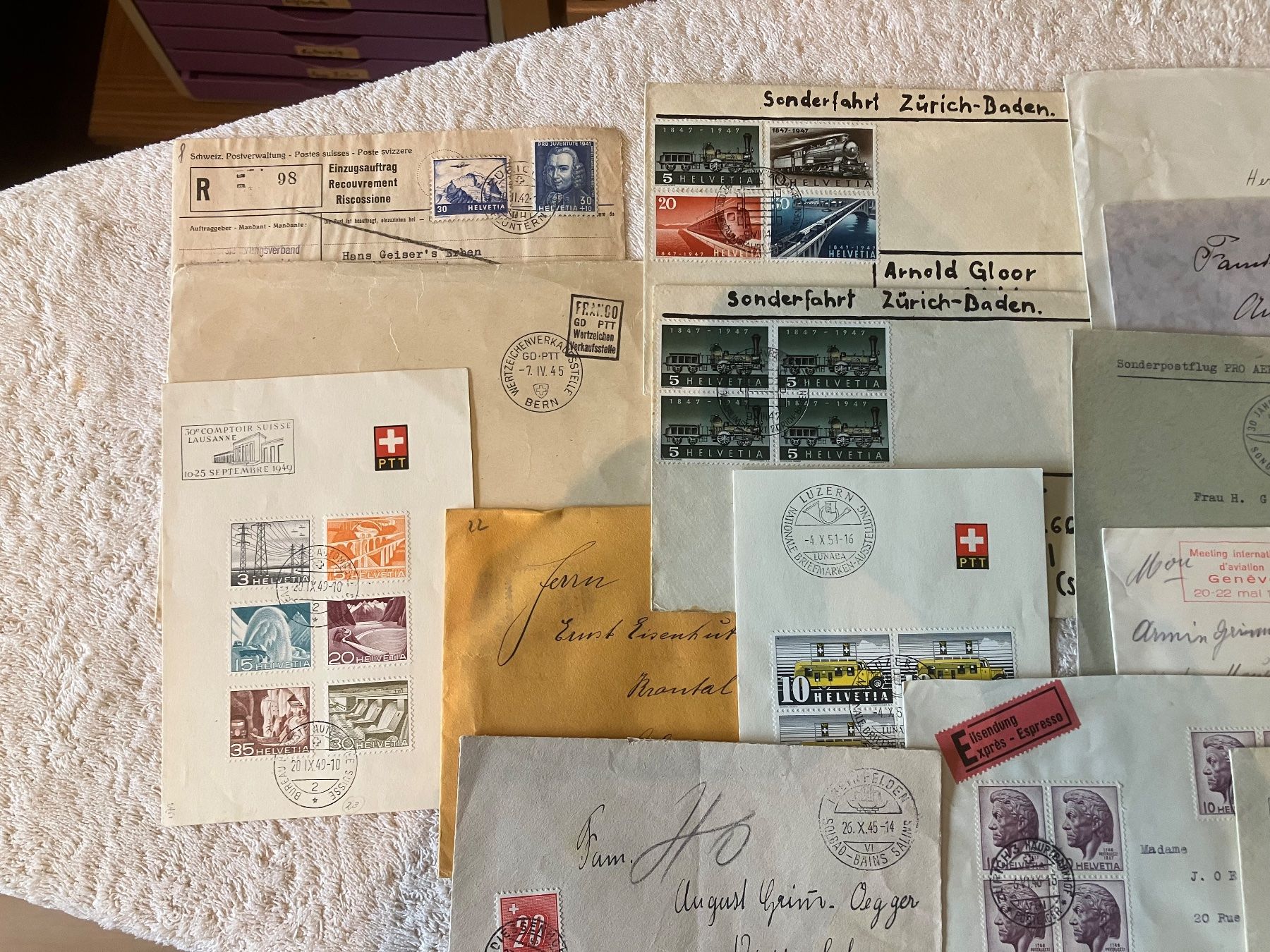 Alle Briefmarken: diverse ältere Briefe ab Fr. 1.00 – Gebraucht aus Baar von Ramona10 1