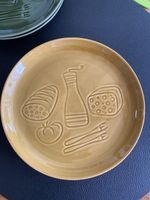 Pruszków Keramik Teller mit Fondue Sujet, Vintage, Top Zusta