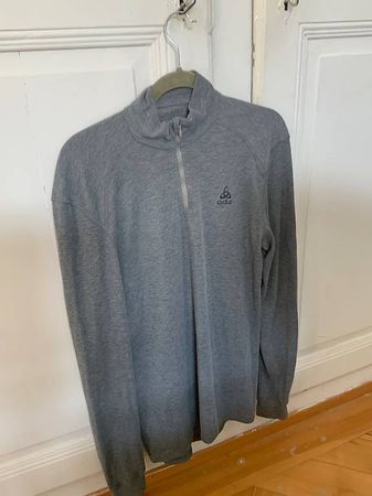 Odlo Langarmshirt Half-Zip Herren, grau meliert, Grösse XL