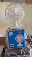 OK. Tischventilator NEU 15cm Durchmesser, weiss, TOP ZUSTAND