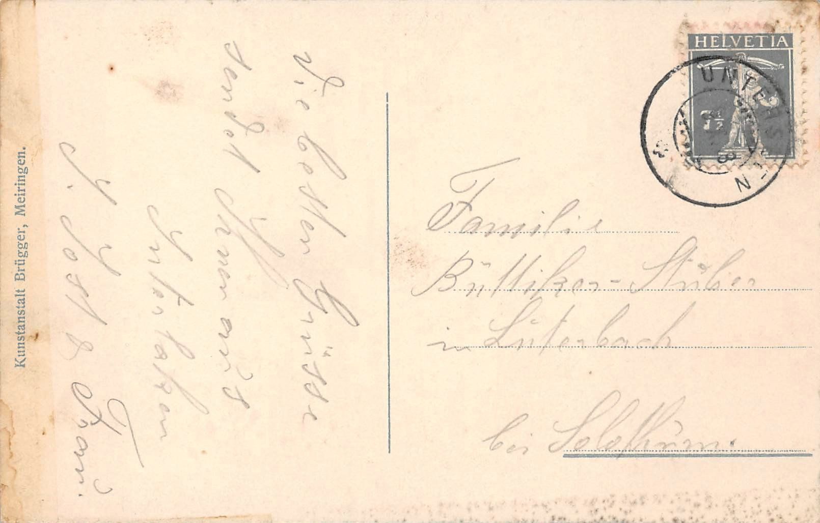 Cartoline postali: 2x Interlaken – Usato da Ottikon b.Kemptth. venduto da Neptun1974 1