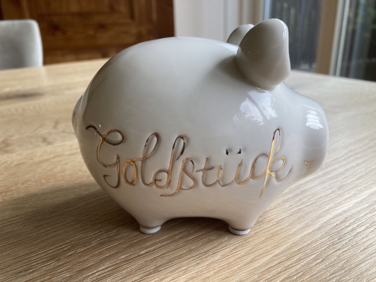 Salvadanai: Sparschweinchen Goldstück Keramik – Nuovo (secondo la descrizione) da Frenkendorf venduto da silasho 1