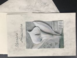 Karte „Herzliche Anteilnahme“ 3D handgefertigt, 115x185mm